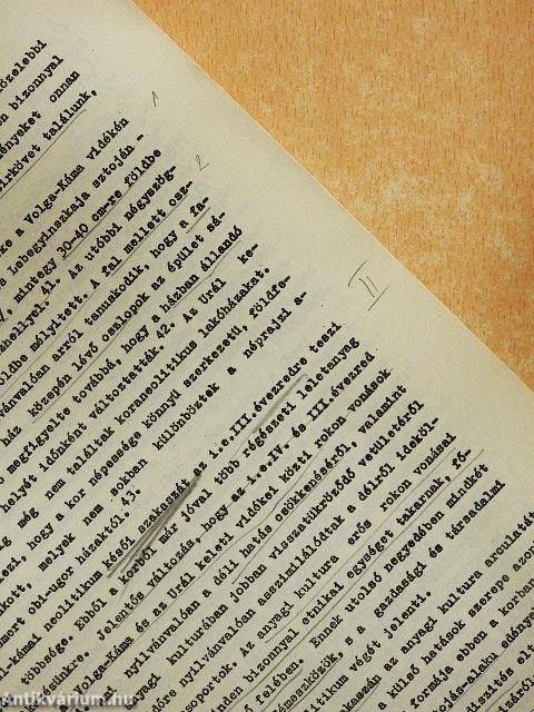 Vázlatok a finnugor őstörténet régészetéből