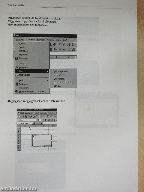 Táblázatkezelés
