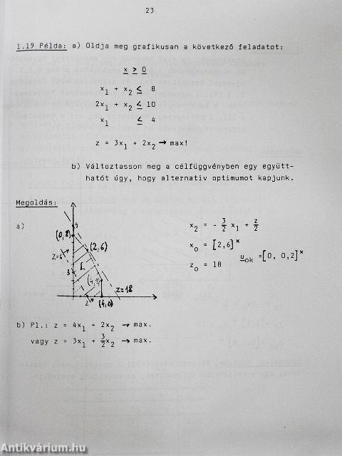 Példatár az operációkutatás II. tananyaghoz