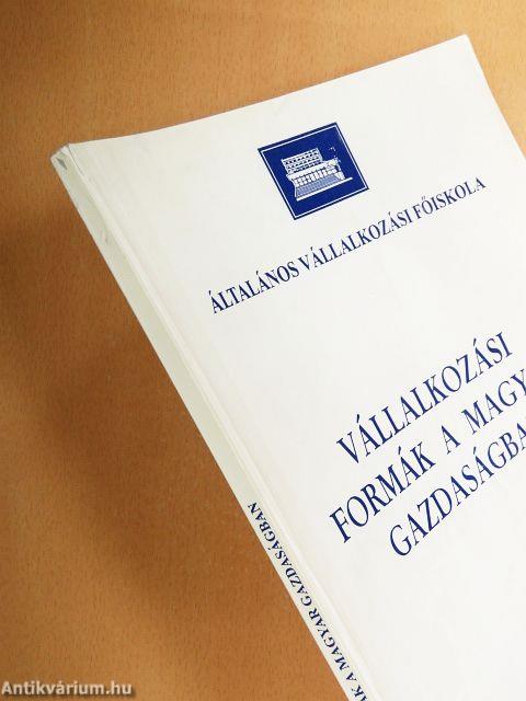 Vállalkozási formák a magyar gazdaságban