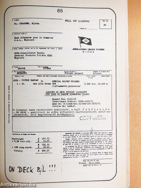 A külkereskedelem technikája és szervezése XV.