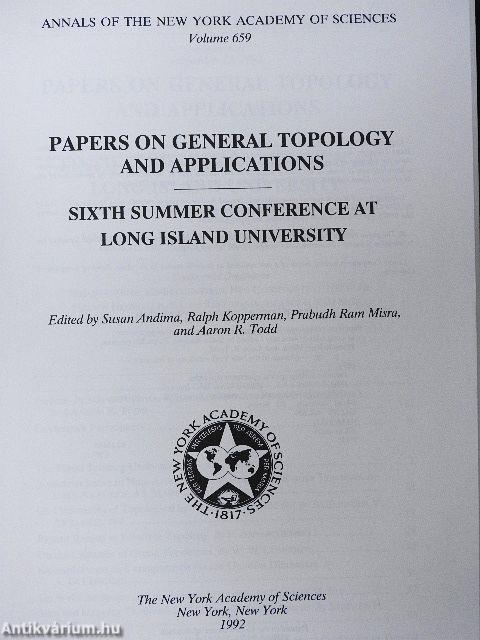 Papers on General Topology and Applications
