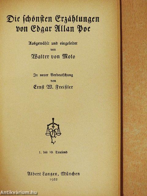 Die schönsten Erzählungen von Edgar Allan Poe (gótbetűs)