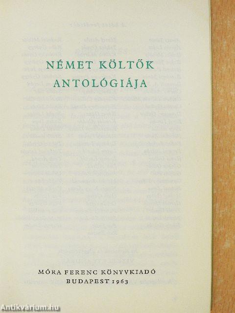 Német költők antológiája