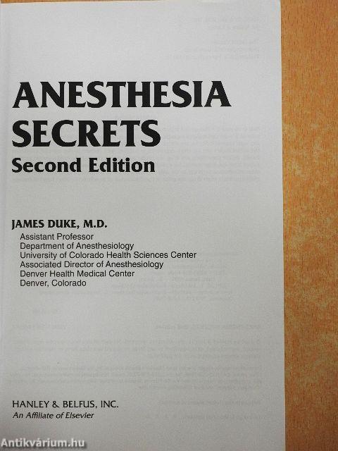 Anesthesia Secrets