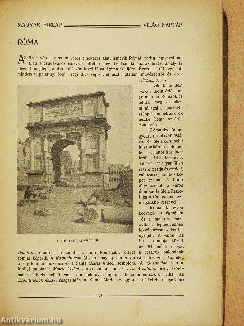 Magyar Hirlap Világ Naptár 1909.