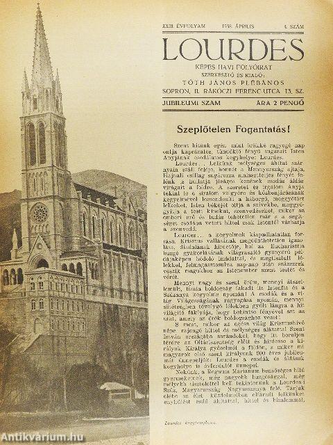 Lourdes 1938. április