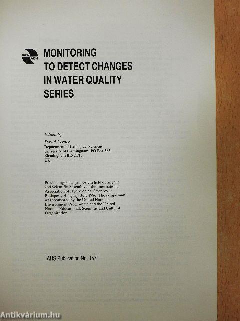 Monitoring to Detect Changes in Water Quality Series