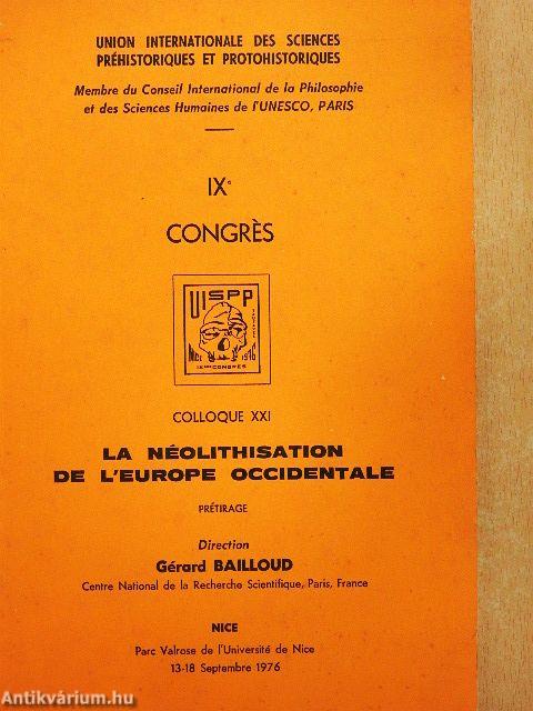 La Néolithisation de l'Europe Occidentale