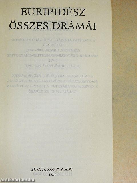 Euripidész összes drámái