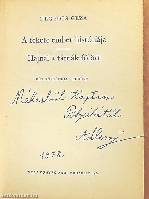 A fekete ember históriája/Hajnal a tárnák fölött