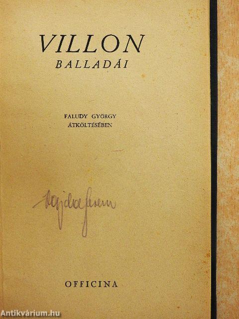 Villon balladái Faludy György átköltésében