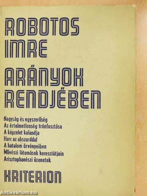 Arányok rendjében (dedikált példány)