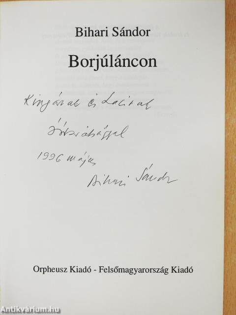 Borjúláncon (dedikált példány)