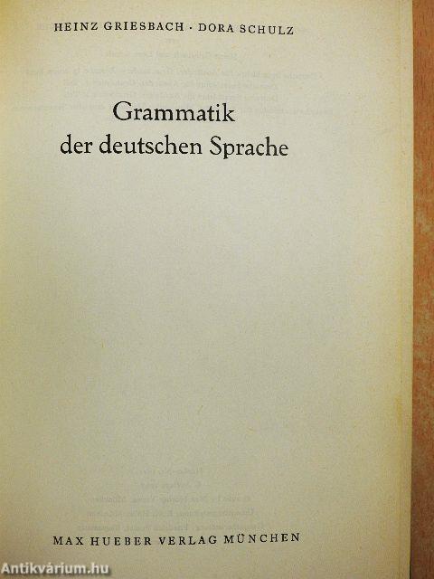 Grammatik der deutschen Sprache