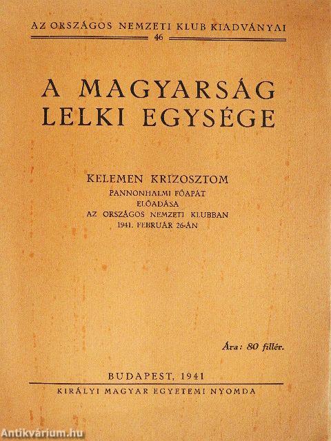 A magyarság lelki egysége