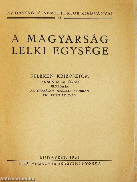 A magyarság lelki egysége