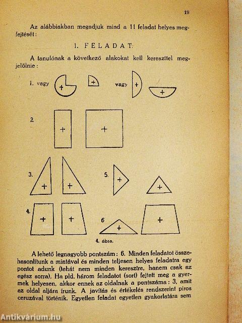 A 9-14 éves gyermekek intelligenciájának megállapítása