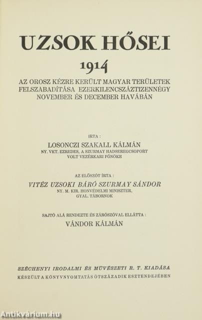 Uzsok hősei 1914