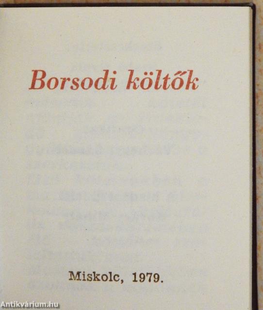 Borsodi költők II. (minikönyv) (számozott)