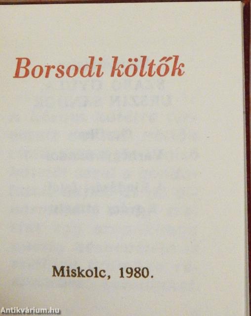 Borsodi költők III. (minikönyv) (számozott)
