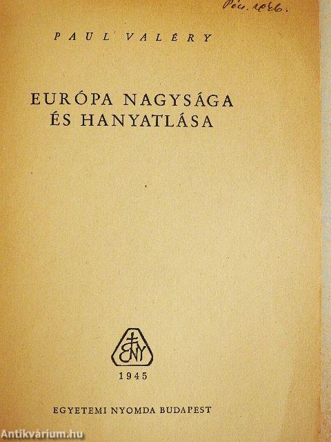 Európa nagysága és hanyatlása