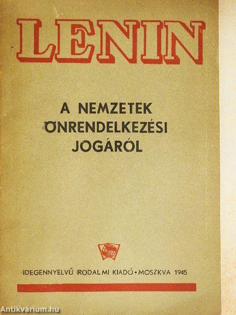 A nemzetek önrendelkezési jogáról