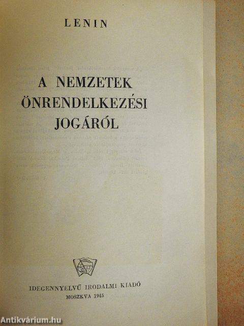 A nemzetek önrendelkezési jogáról