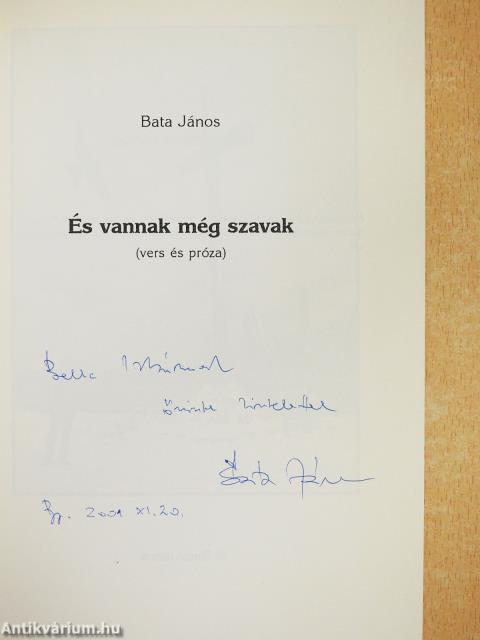 És vannak még szavak (dedikált példány)