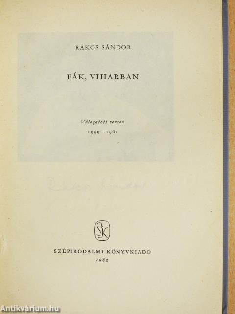 Fák, viharban (dedikált példány)