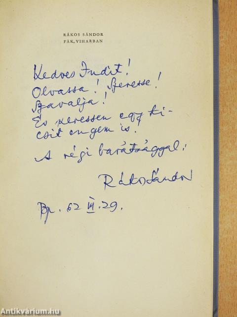 Fák, viharban (dedikált példány)