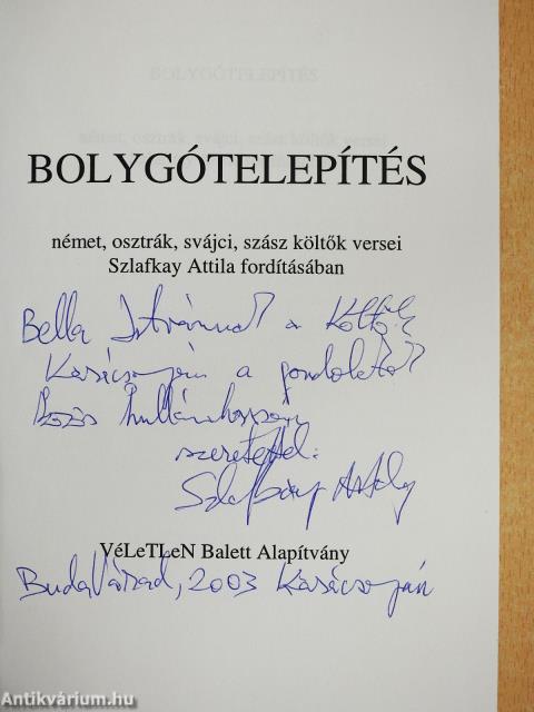 Bolygótelepítés (dedikált példány)