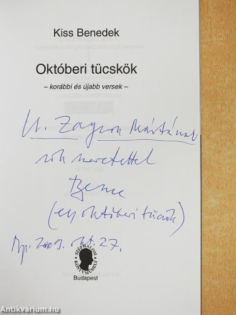 Októberi tücskök (dedikált példány)