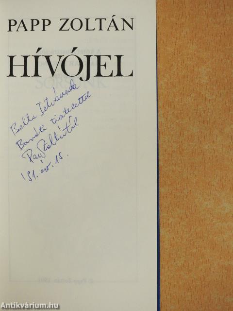 Hívójel (dedikált példány)