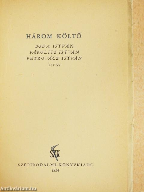 Három költő (dedikált példány)