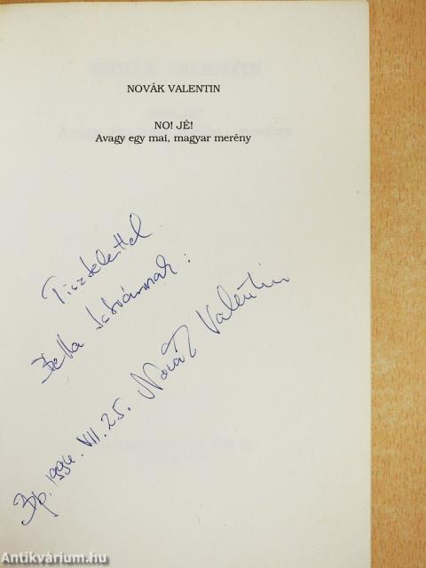 No! Jé! (dedikált példány)