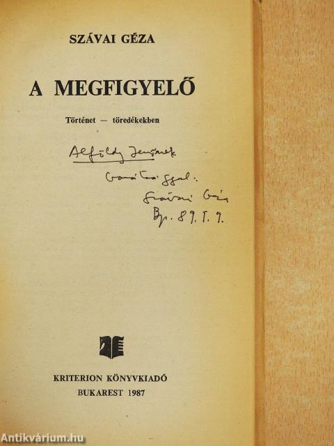 A megfigyelő (dedikált példány)