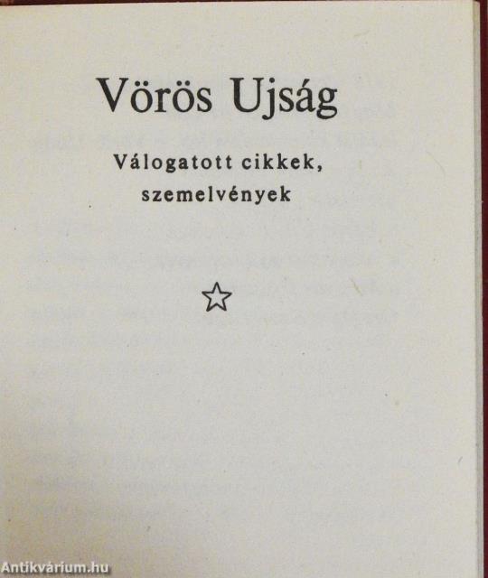 Vörös Ujság (minikönyv) (számozott)
