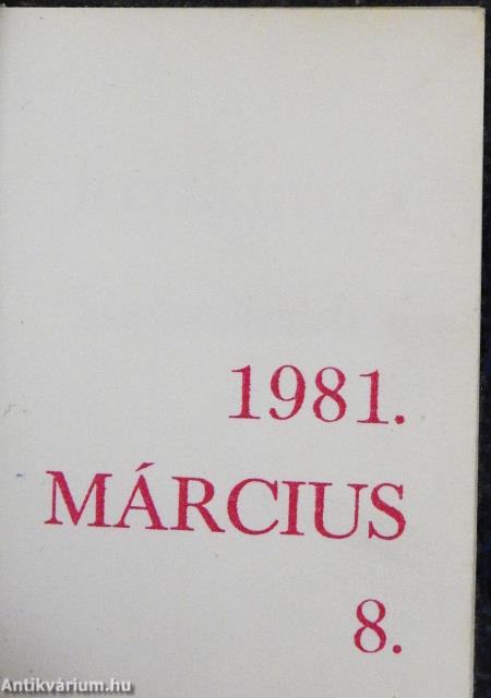 1981. március 8. (minikönyv)