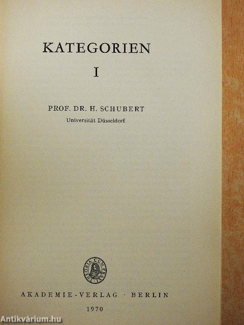Kategorien I-II.