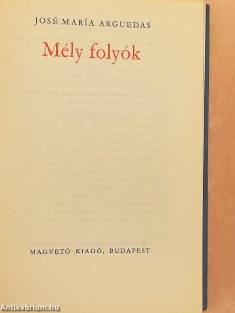 Mély folyók