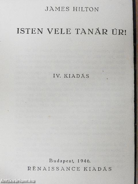 Isten vele Tanár Úr!