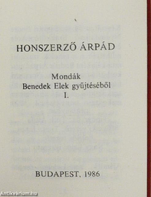 Honszerző Árpád (minikönyv)