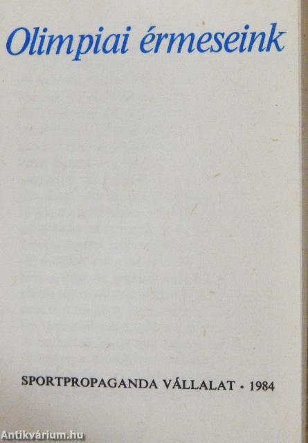 Olimpiai érmeseink (minikönyv)