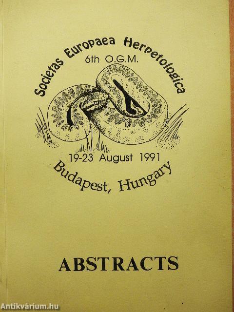 Abstracts of the 6th Ordinary General Meeting of the Societas Europaea Herpetologica