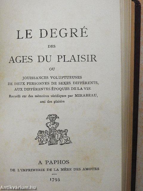 La grisette et é'tudiant/Les deux Gougnottes/Theatre Naturaliste/Le degré des ages du plaisir/Le bout de l'an de la Noce/Scapin Maquereau/Examen subi par Mademoiselle Flora/Etrennes aux Fouteurs