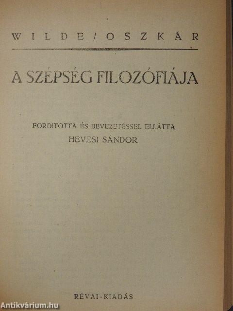 Előadások a művészetről/A szépség filozófiája