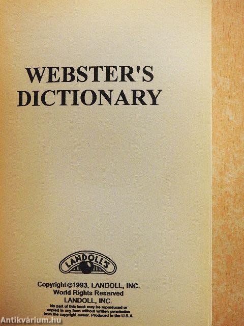 Webster's Dictionary and Thesaurus