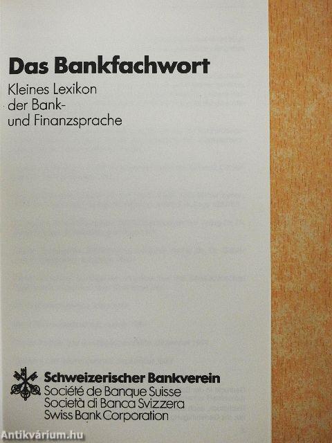 Das Bankfachwort