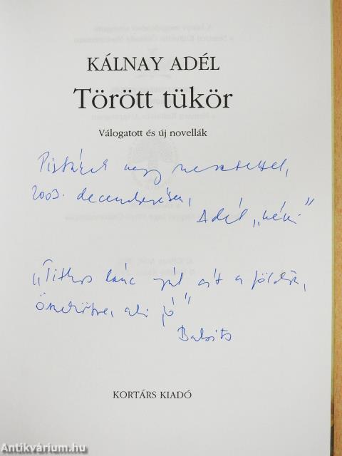 Törött tükör (dedikált példány)